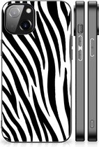 Smartphone Hoesje Geschikt voor iPhone 14 Trendy Telefoonhoesjes met Zwarte rand Zebra