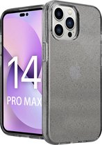 ShieldCase geschikt voor Apple iPhone 14 Pro Max TPU Glitter case - zwart - Hoesje met glitter - Siliconen backcover case - Glitters