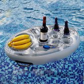 TDR-Opblaasbare Bekerhouder -Drijvende bar- geschikt voor zwembaden, stranden en badkuipen-grijs