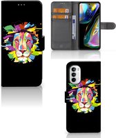 GSM Hoesje Motorola Moto G52 | Moto G82 Book Cover Lion Color