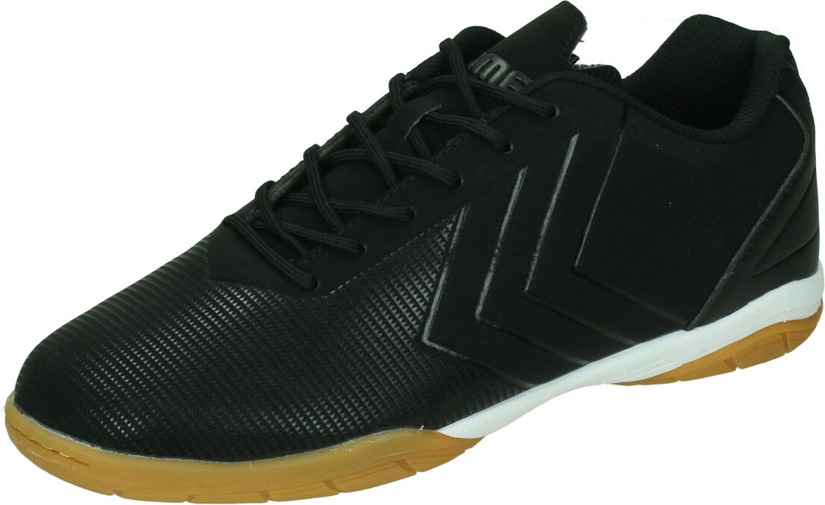 Hummel Noir IV indoorschoenen in zwart, maat 42.5, met stevige zool en sportieve uitstraling voor optimale stabiliteit.