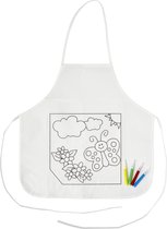 tablier de cuisine Papillon Fleurs à colorier soi-même avec des feutres tablier de dessin tablier pour enfant