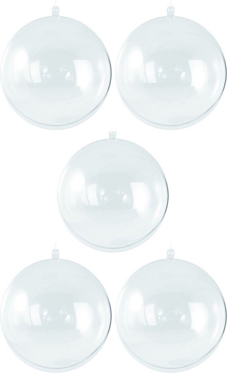 25x Transparante hobby/DIY kerstballen 7 cm - Knutselen - Kerstballen maken hobby materiaal/basis materialen