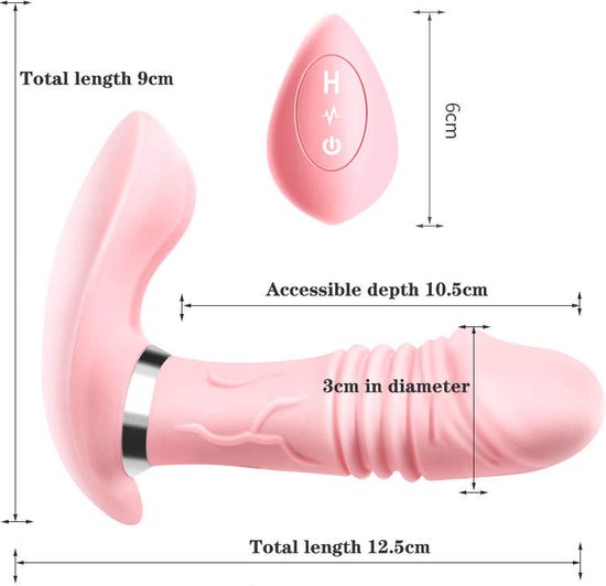 Stotende en Trillende (Anaal) Vibrator - Prostaat Stimulator - Afstandsbediening - Verwarmingsfunctie