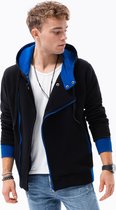 Hoodie met rits voor heren B297 - zwart - sale