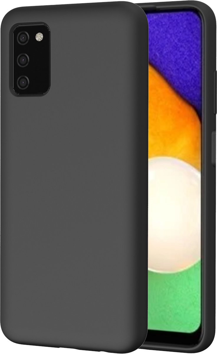 Azuri liquid silicon cover - zwart - voor Samsung Galaxy A03s