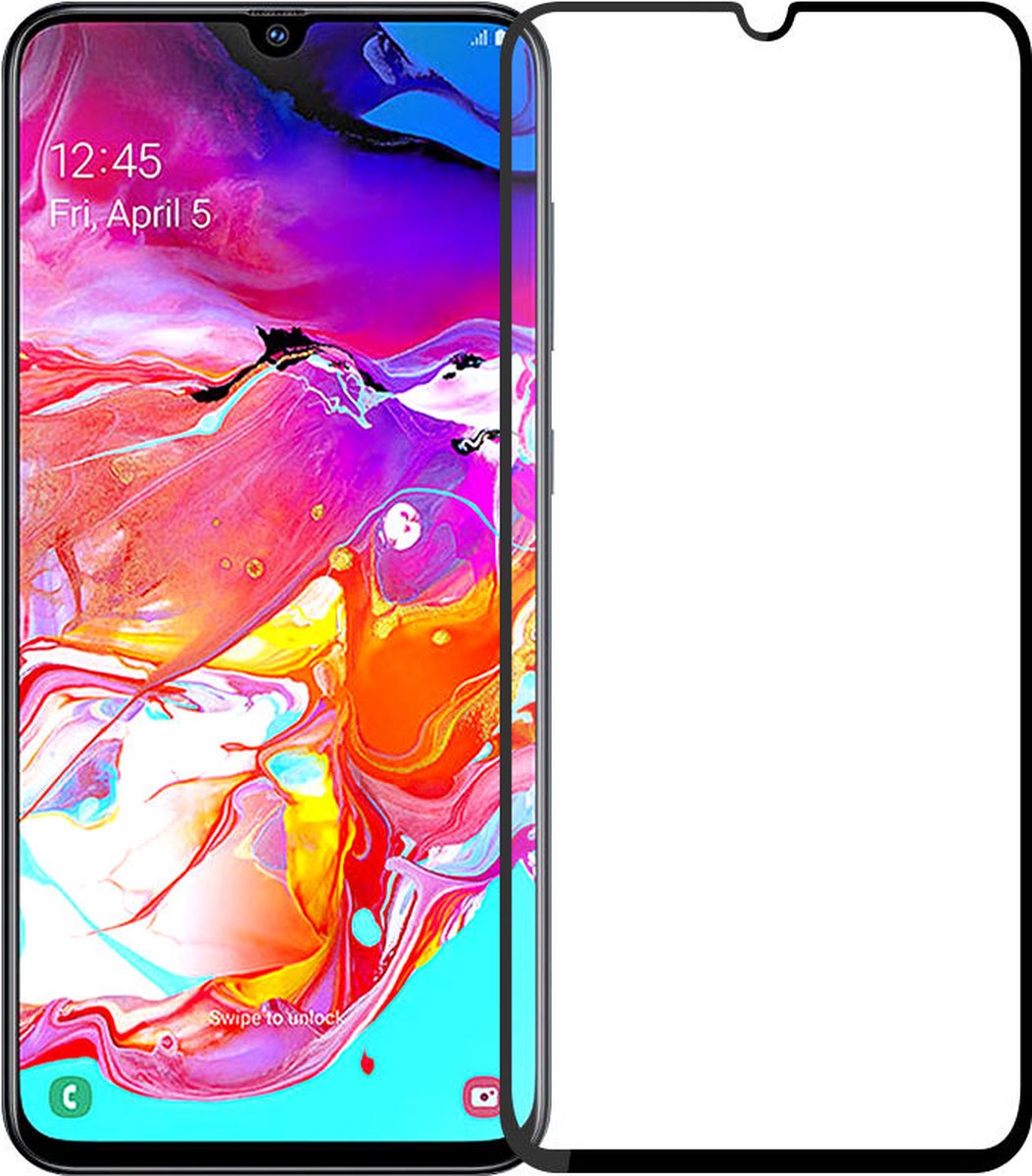 LuxeBass Full Screenprotector geschikt voor Samsung Galaxy A30 - Volledige dekking en bescherming - glas scherm - bescherming