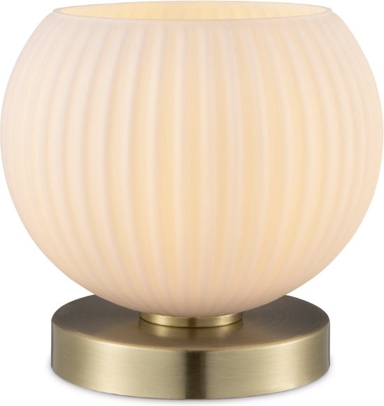 Home Sweet Home - Classique lampe de table Credo - Laiton - 20/20/19cm - lampe de chevet - Convient pour une source de lumière LED E27 - en Verre et métal