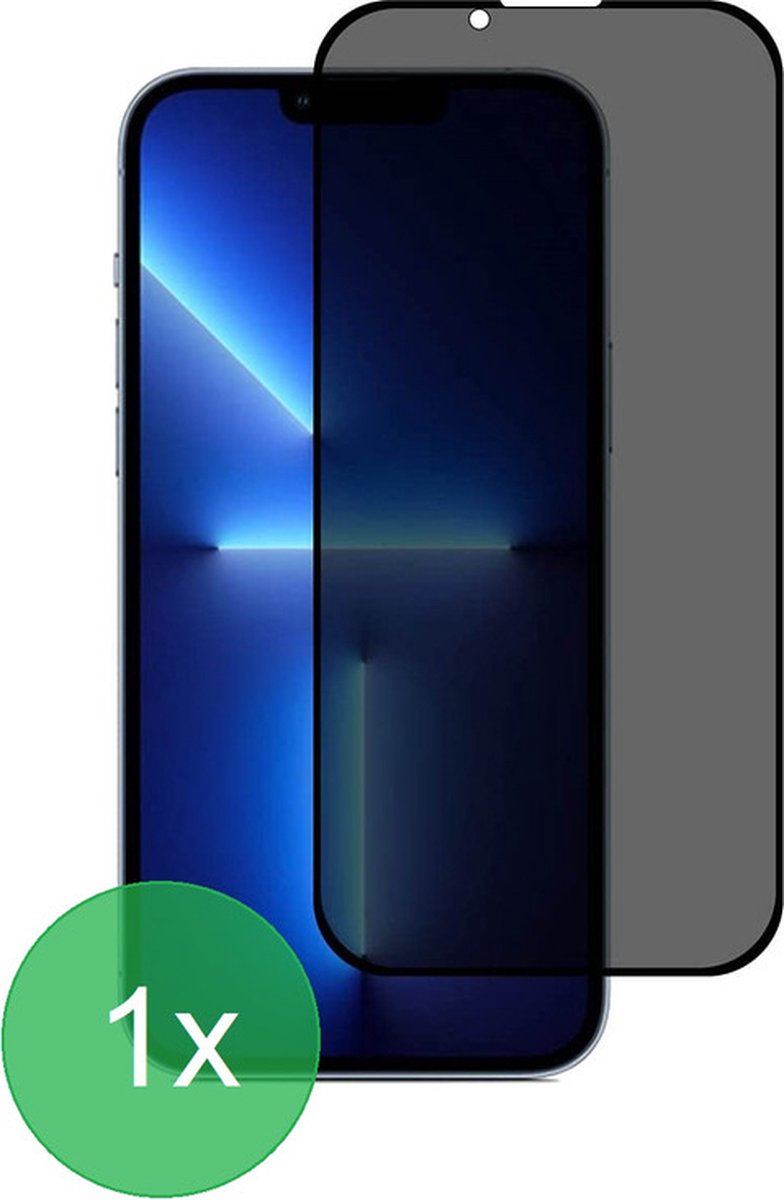 1x Screenprotector Geschikt Voor: iPhone 13 Mini Privacy Full Screenprotector 1x - screen protector - volledige glas - bescherming - beschermglas - Anti Spy - ZT Accessoires