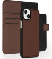 Accezz Hoesje Geschikt voor iPhone 14 Plus Hoesje Met Pasjeshouder - Accezz Premium Leather 2 in 1 Wallet Bookcase - Bruin