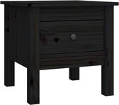 vidaXL Table d'appoint Noir 40 x 40 x 39 cm Bois de pin massif