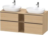 Duravit D-Neo wastafelonderkast 140x66.4x55cm 2 lades Natuur eiken Mat