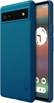 Nillkin Super Frosted Shield Google Pixel 6A Hoesje Back Cover Blauw