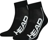 HEAD Quartersokken Performance 2-pack Zwart-43/46