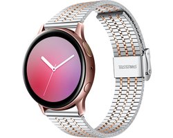 YONO Miami Schakel Bandje 22mm - Horlogebandje geschikt voor Samsung Galaxy Watch 46mm / 3 (45mm) / Gear s3 - Polar Vantage M2 / Grit X - Huawei Watch GT 3 (pro) / 2 - Amazfit GTR - Zilver / Rose Gold