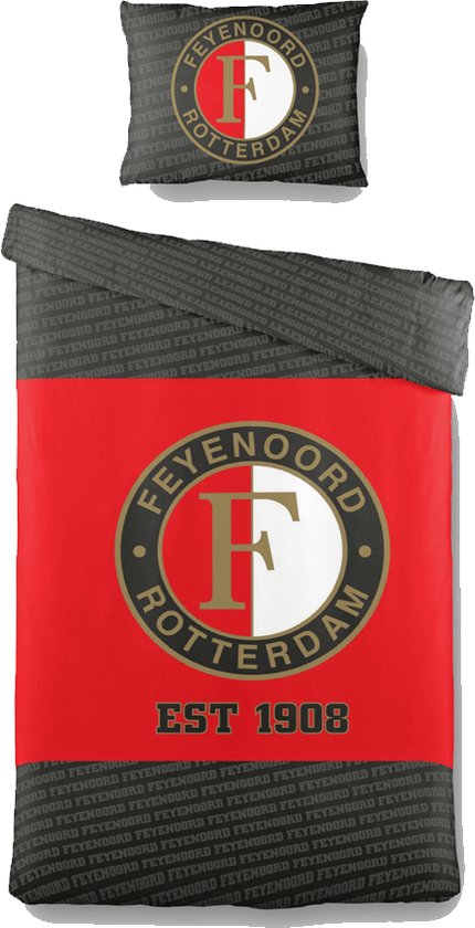 Feyenoord Dekbed EST 1908 - Eenpersoons - 140 x 200cm - Voetbal - Cadeau - Kinderen - Unisex