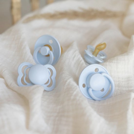 BiBS - Try it Collection - Fopspenen Fase 1 - Baby Blue - 4 stuks van BIBS — afbeelding 3
