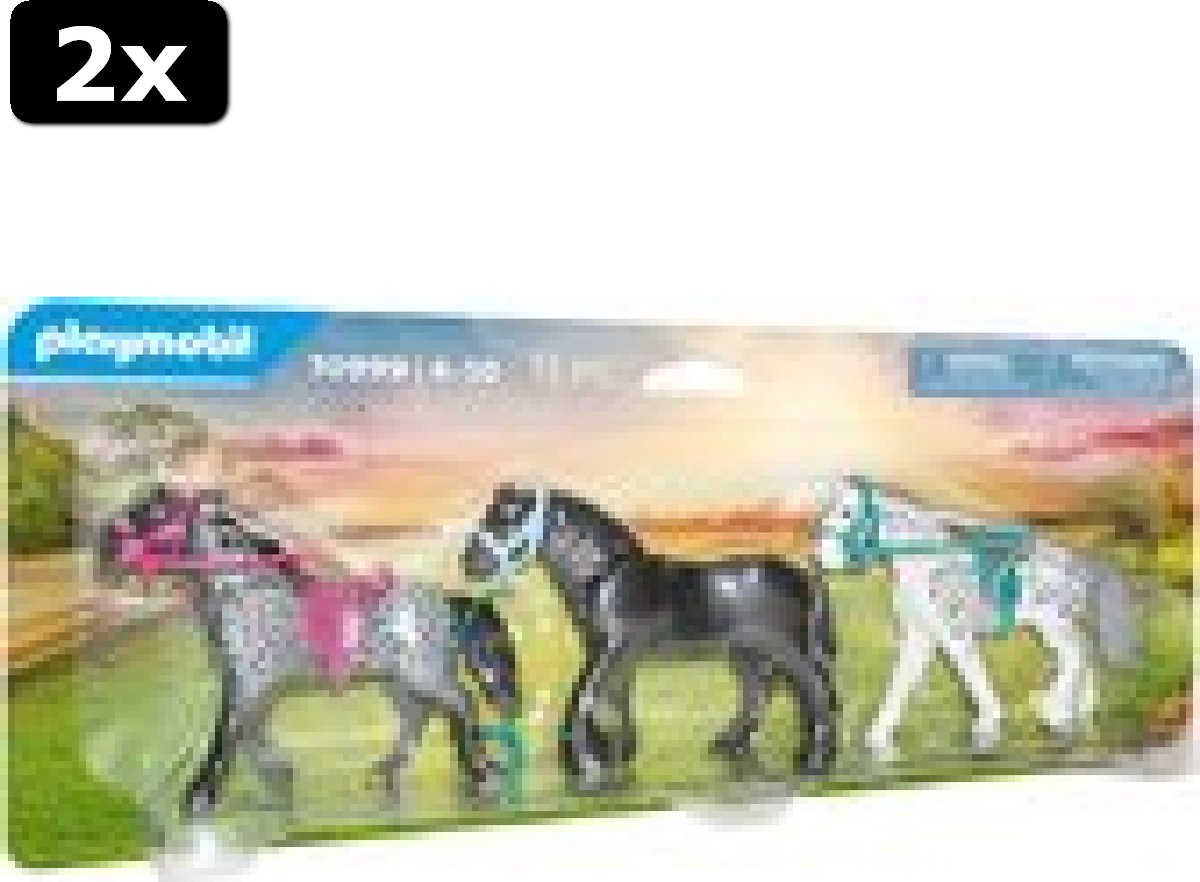 3 chevaux Frison - Knabstrupper - Andalou - Playmobil Country