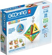 GEOMAG CLASSIC, SUPERCOLOR PANELS 35 stuks, magnetische constructie, educatieve spelletjes, speelgoed voor kinderen van 5 jaar, GMS01