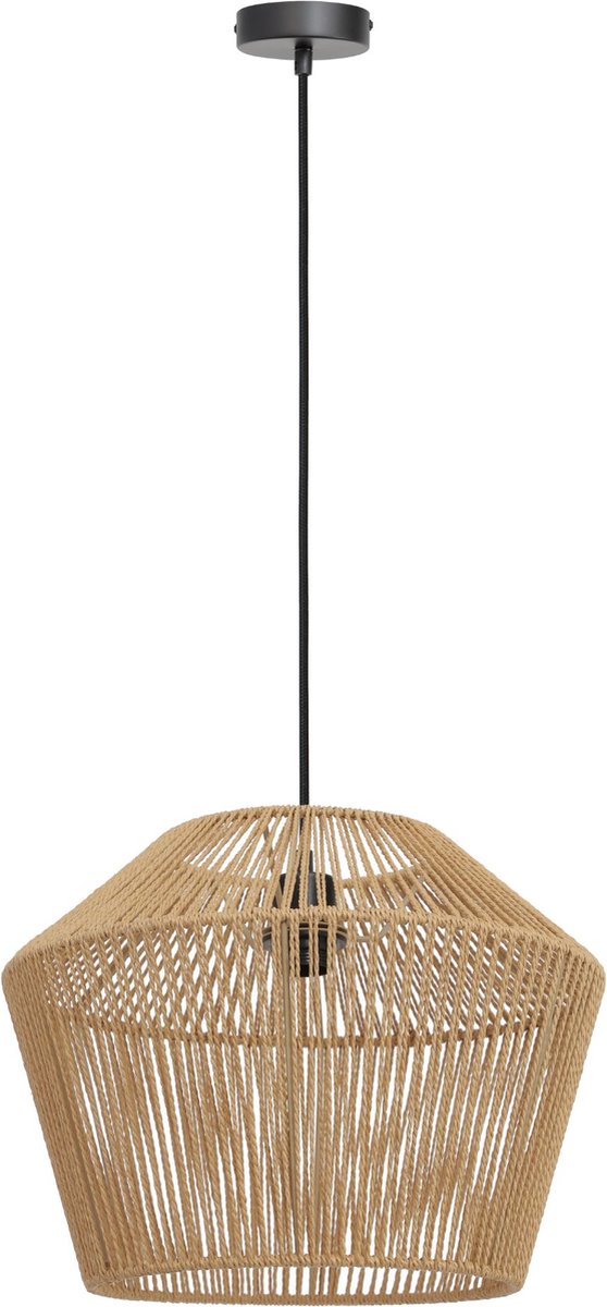 Light & Living Hanglamp Caspian - Bruin/Zwart - Ø40cm - Landelijk - Hanglampen Eetkamer Slaapkamer Woonkamer