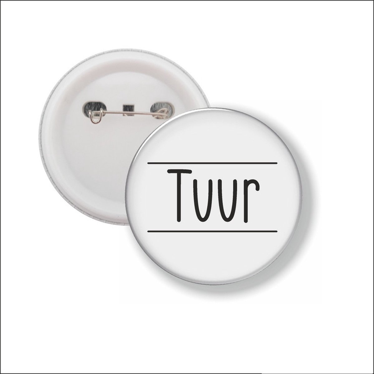 Button Met Speld 58 MM - Tuur