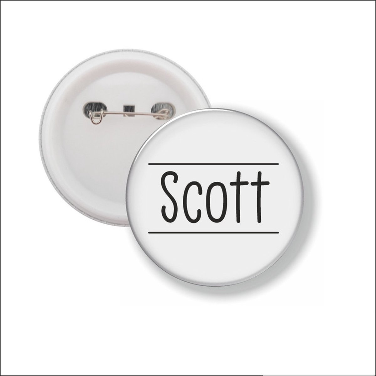Button Met Speld 58 MM - Scott