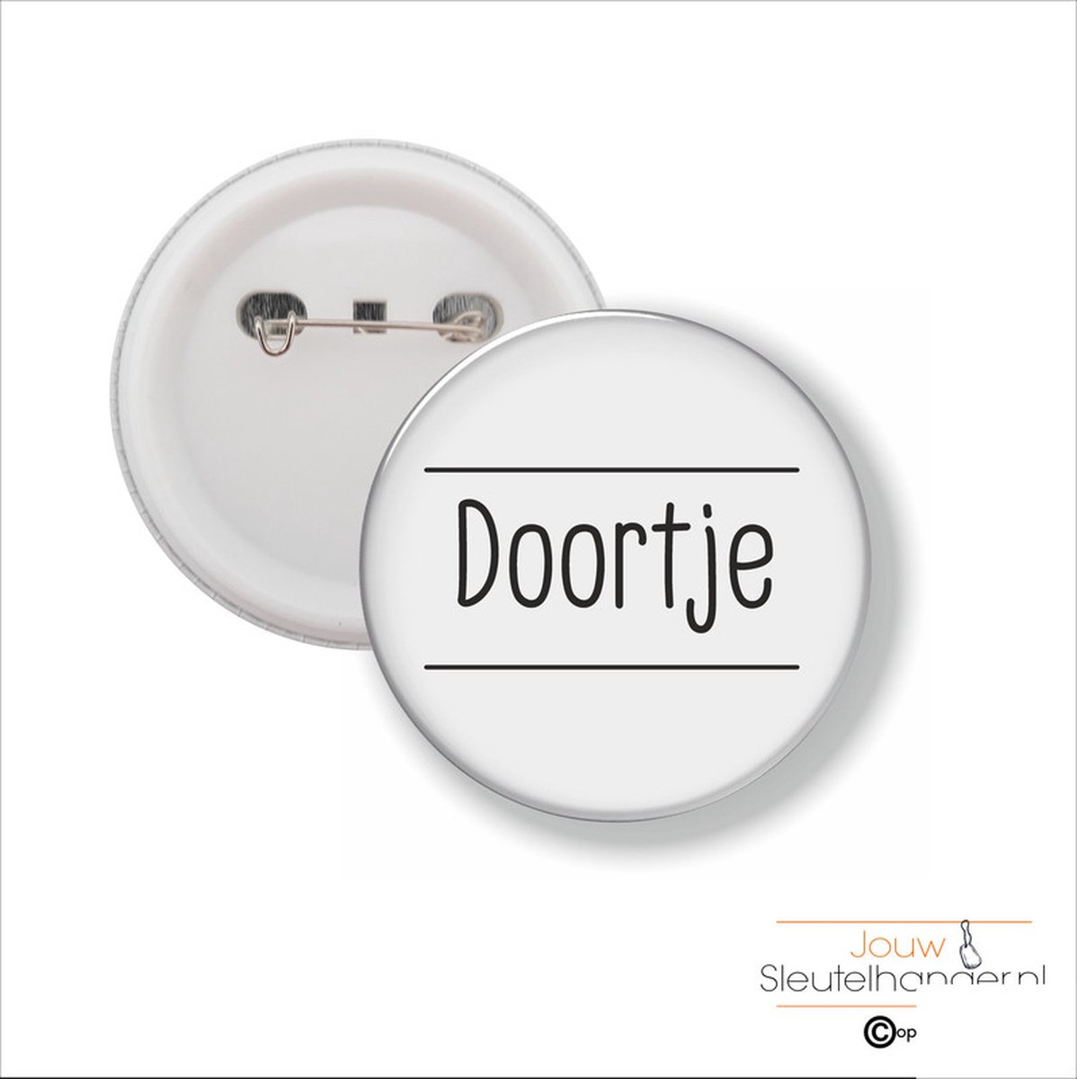 Button Met Speld 58 MM - Doortje