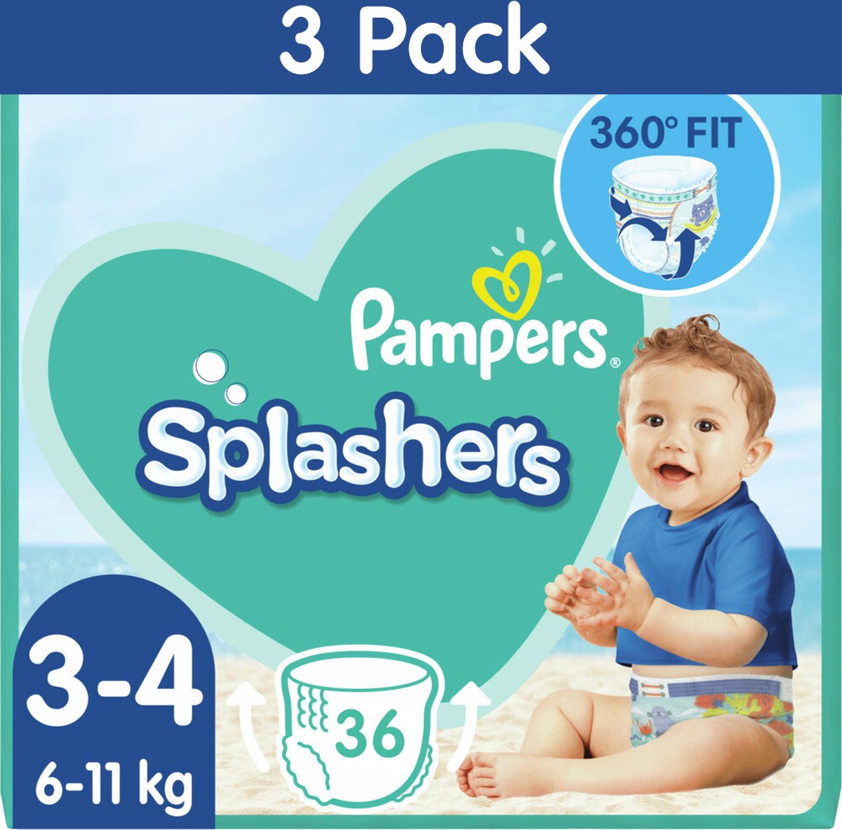 Pampers Splashers taille 3/4 (6-11 kg) au meilleur prix sur