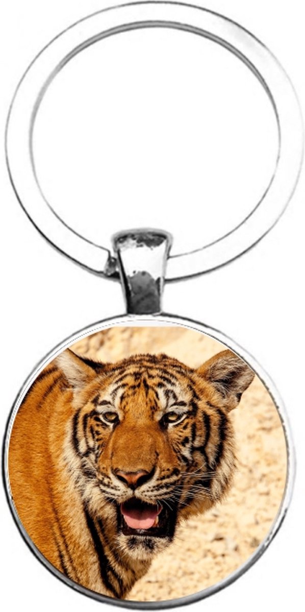 Sleutelhanger Glas - Tijger