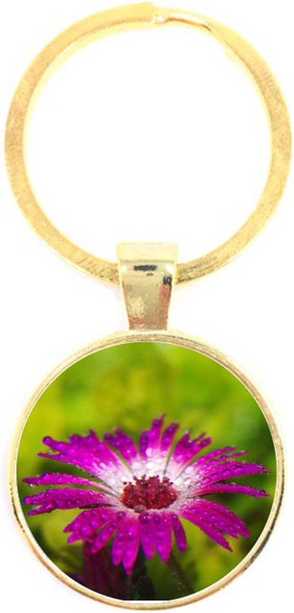 Sleutelhanger Glas - Bloem