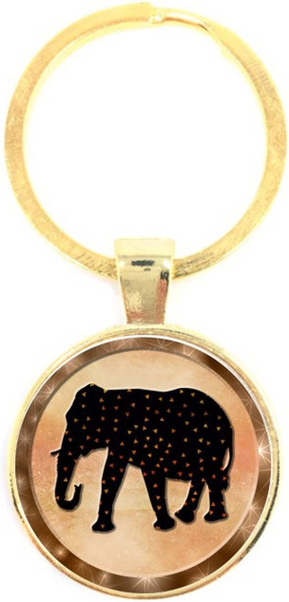 Sleutelhanger Glas - Olifant