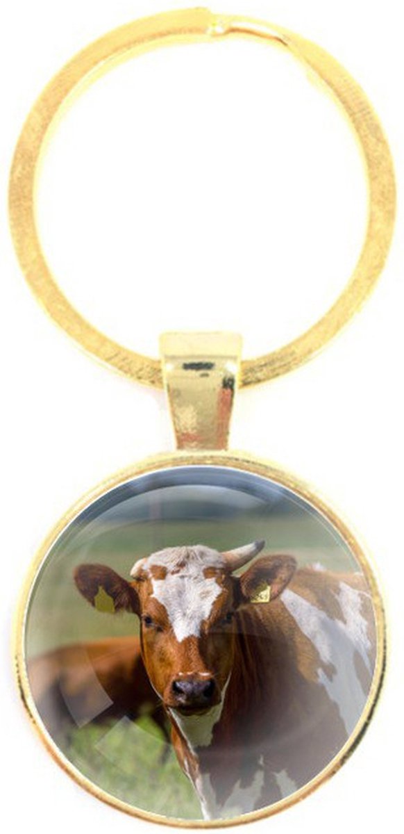 Sleutelhanger Glas - Koe
