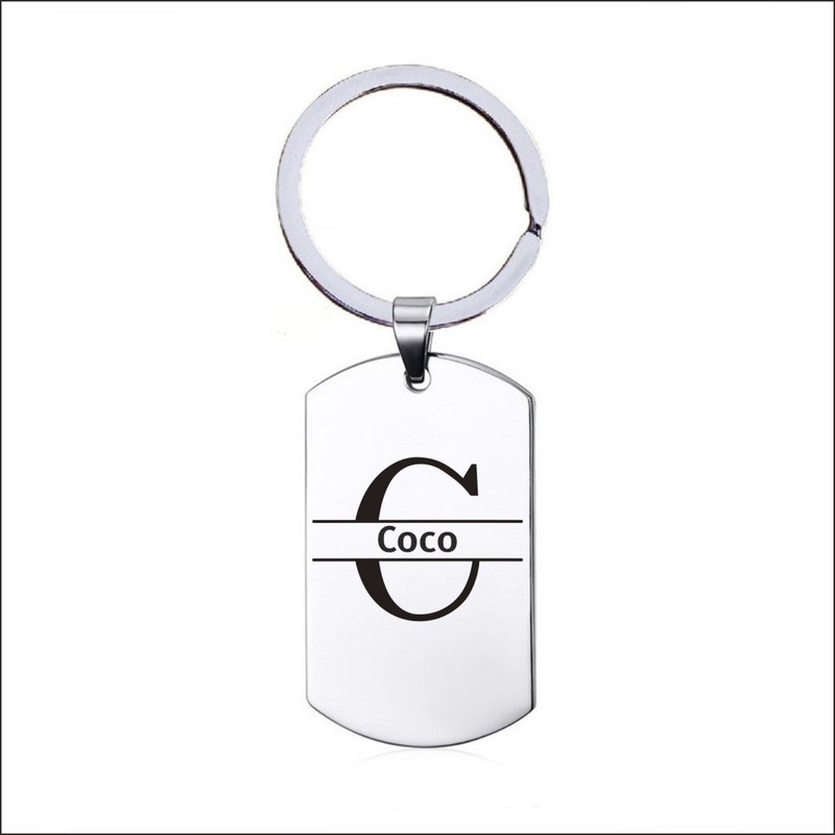 Sleutelhanger RVS Met Naam - Coco