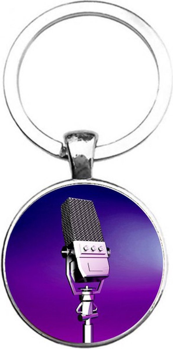 Sleutelhanger Glas - Microfoon