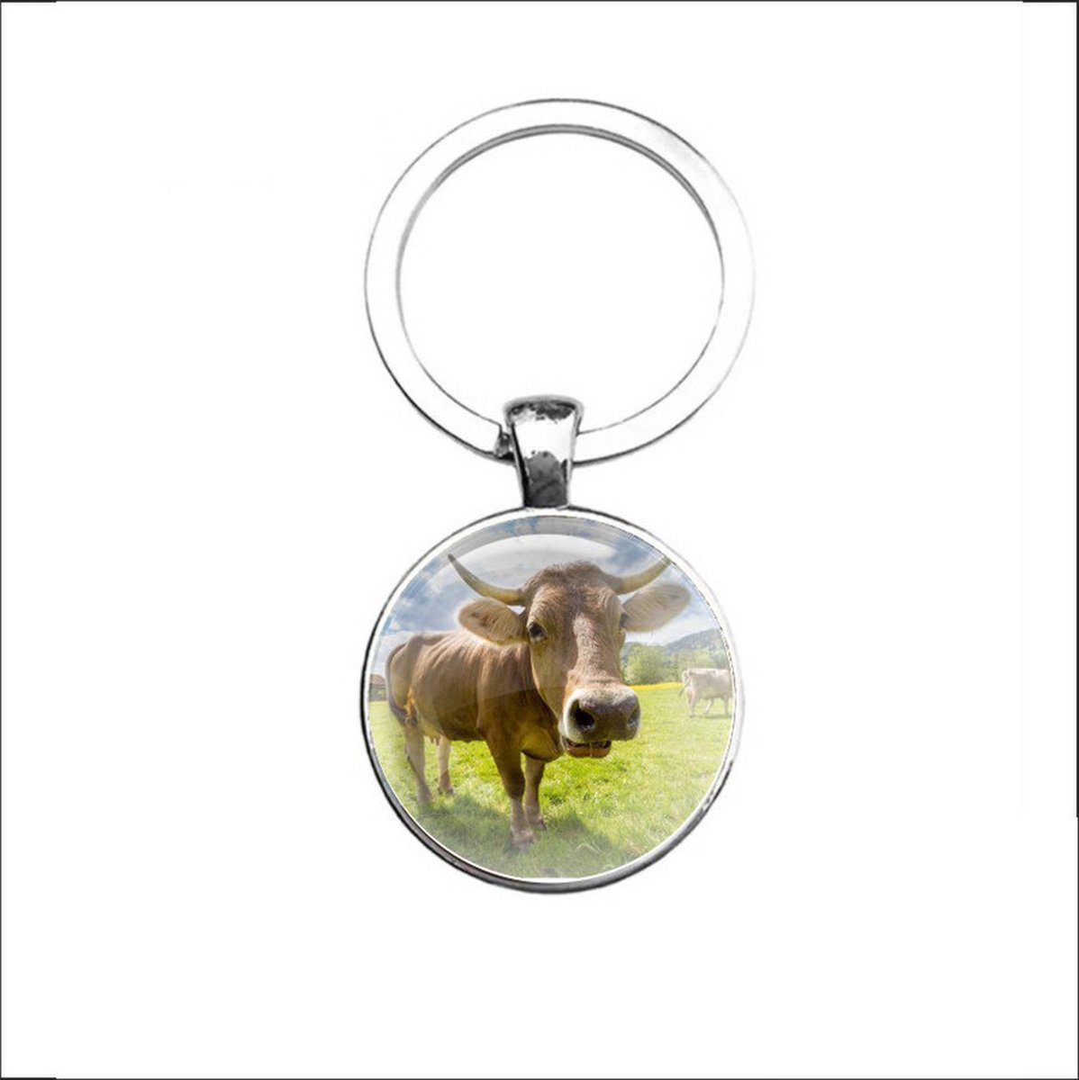 Sleutelhanger Glas - Koe