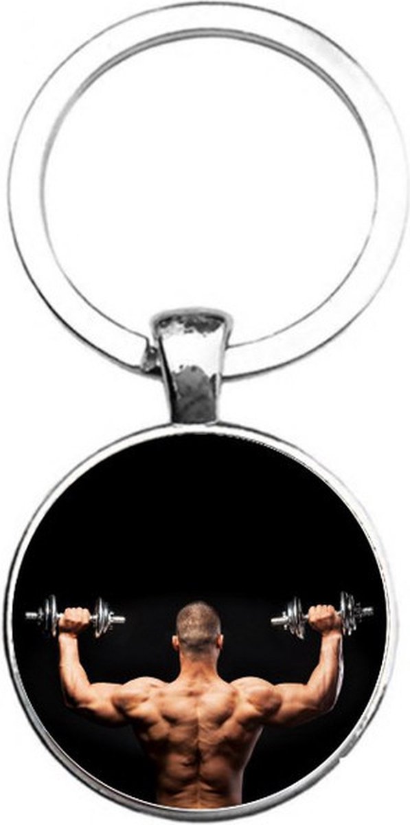 Sleutelhanger Glas - Bodybuilder