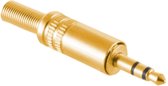 3,5mm Jack (m) connector - metaal verguld - 3-polig / stereo