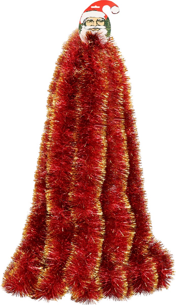 Springos Kerstslinger - Guirlande - Kerstversiering - 6 m - Rood/Goud – foto 5