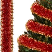 Springos Kerstslinger - Guirlande - Kerstversiering - 6 m - Rood/Goud