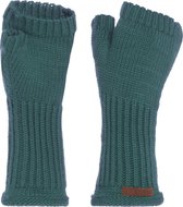 Knit Factory Cleo Gebreide Dames Vingerloze Handschoenen - Handschoenen voor in de herfst & winter - Groene handschoenen - Polswarmers - Laurel - One Size
