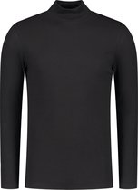 Purewhite -  Heren Slim Fit   T-shirt  - Zwart - Maat L