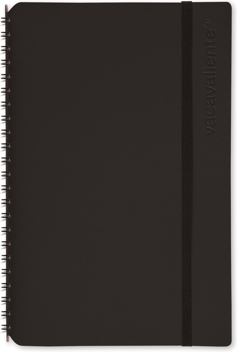 Vacavaliente - Notitieboek A5 - Gerecycled Leer - Zwart