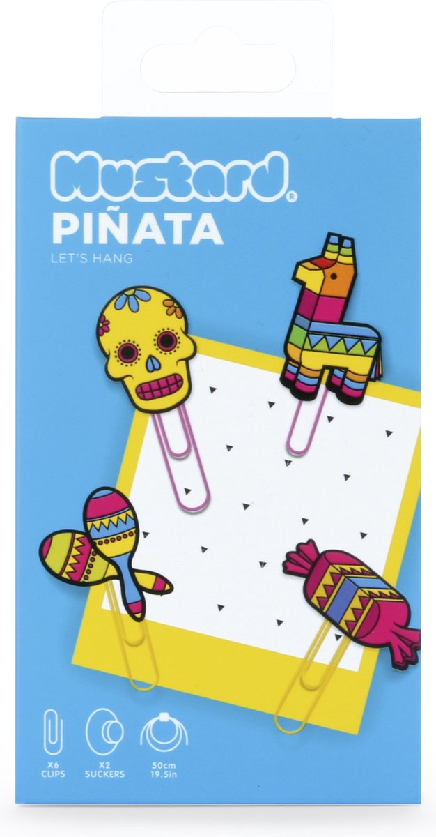 Mustard - Pinata Fotoclips Set van 6 Stuks - Kunststof - Multicolor
