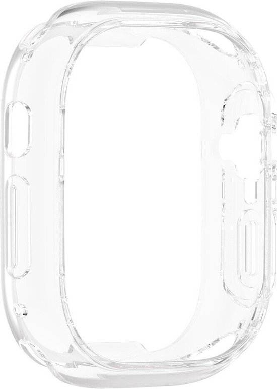 Lege, transparante beschermhoes voor Apple Watch 49 mm.