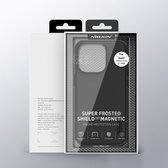Nillkin Super Frosted Shield iPhone 14 Pro Max Hoesje Geschikt voor Draadloos Opladen met Magnetische Ring Blauw