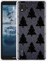 Nokia C2 2nd Edition Hoesje Snowy Christmas Trees - Designed by Cazy