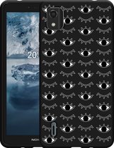 Nokia C2 2nd Edition Hoesje Zwart I See You - Designed by Cazy