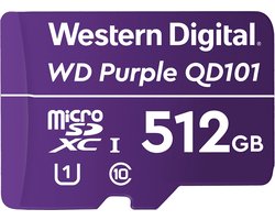 Western Digital WDD512G1P0C WD Purple 512GB microSD geheugenkaart voor bewakingscamera's