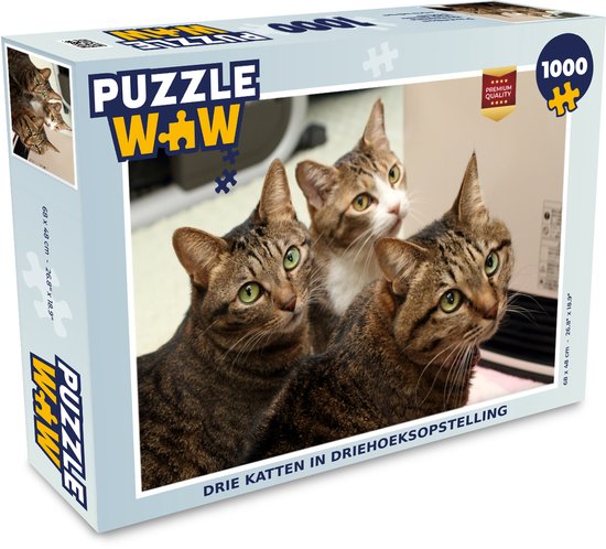 tweede Zuidelijk nederlaag Puzzel Kat - Katten - Bruin - Legpuzzel - Puzzel 1000 stukjes volwassenen |  bol.com