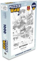 Puzzel Stadskaart Rotterdam - Legpuzzel - Puzzel 1000 stukjes volwassenen - Plattegrond